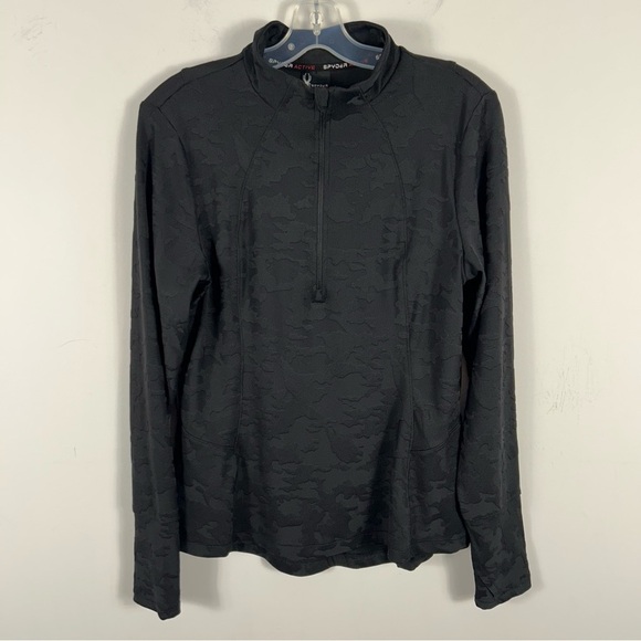 ❤️ SPYDER Black Camouflage Long Sleeve Pullover L - Picture 1 of 8